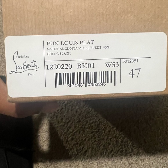 Men’s Christian Louboutin Fun Louis Flat black hi top - Picture 8 of 9